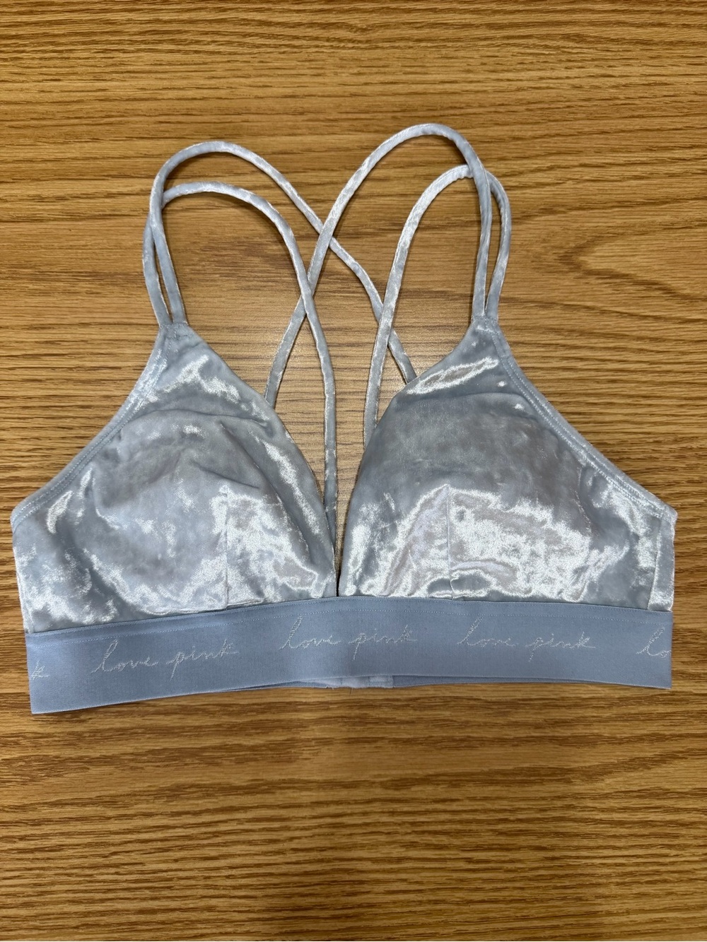PINK Victoria's Secret Velvet Strappy Bralette